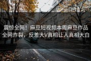震惊全网！麻豆短视频本周麻豆作品全网炸裂，反差大V真相让人真相大白