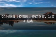 2024新澳今晚资料：夜间洞察，决策新起点