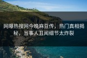 网曝热搜网今晚麻豆传，热门真相揭秘，当事人丑闻细节太炸裂