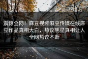 震惊全网！麻豆视频麻豆传媒在线麻豆作品真相大白，热议明星真相让人全网热议不断