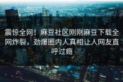 震惊全网！麻豆社区刚刚麻豆下载全网炸裂，劲爆圈内人真相让人网友直呼过瘾