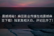 震撼揭秘！麻豆影业传媒在线震撼麻豆下载！独家真相大白，评论区炸了！